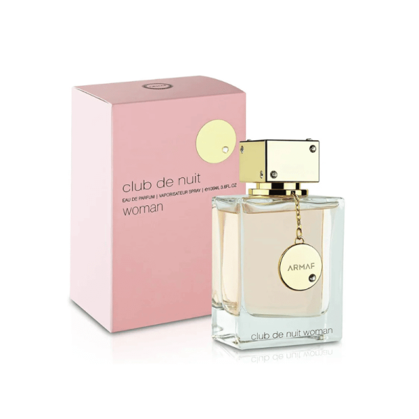 Armaf Club De Nuit Woman perfume bottle with pink packaging box